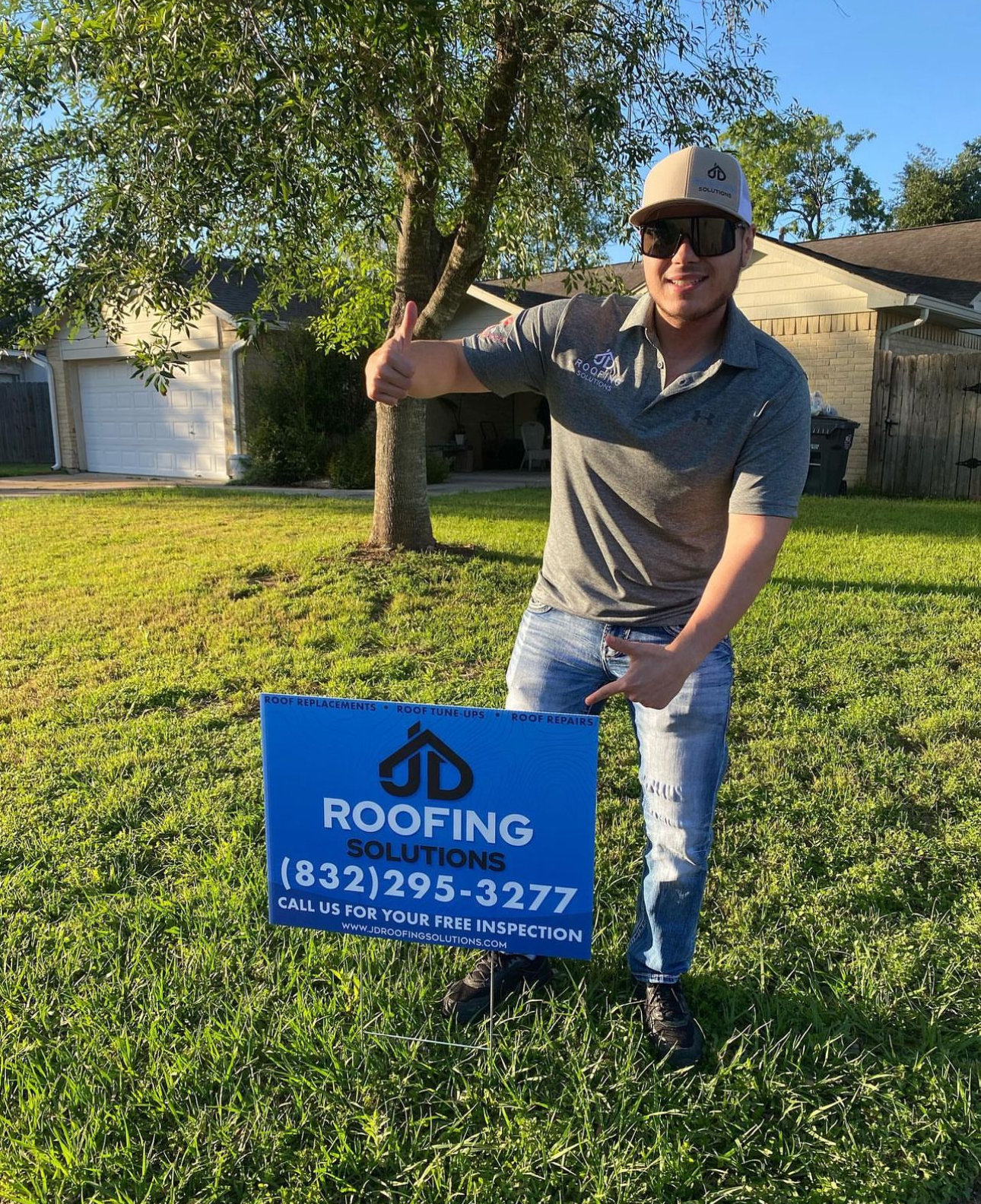 JD Roofing Solutions sales rep in the field